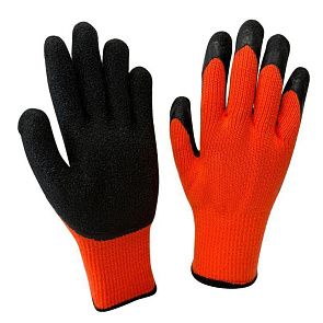 Перчатки акриловые с рифленым латексным покрытием